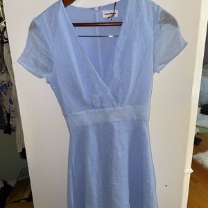 Super down blue mini dress XXS